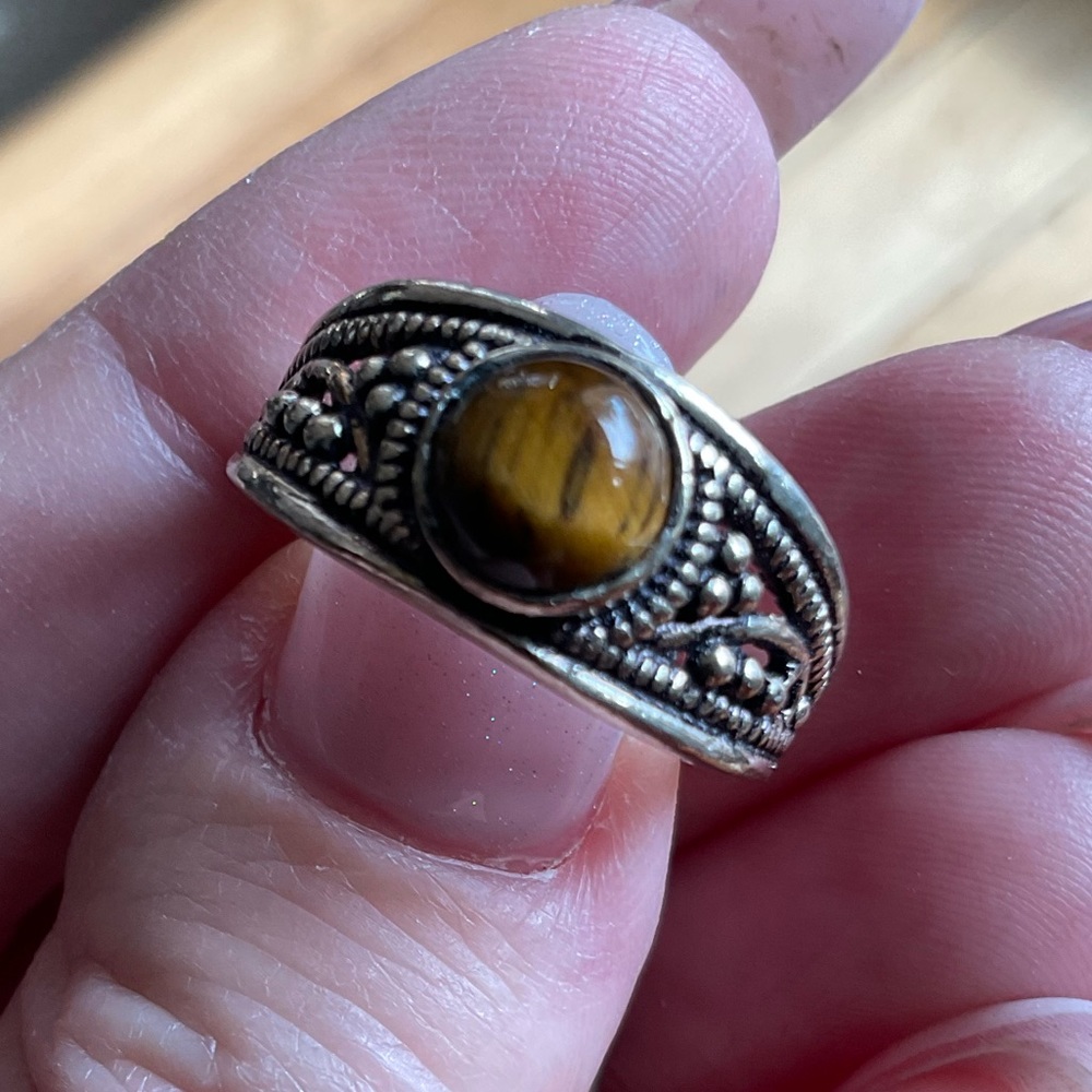 Tigers Eye round ring